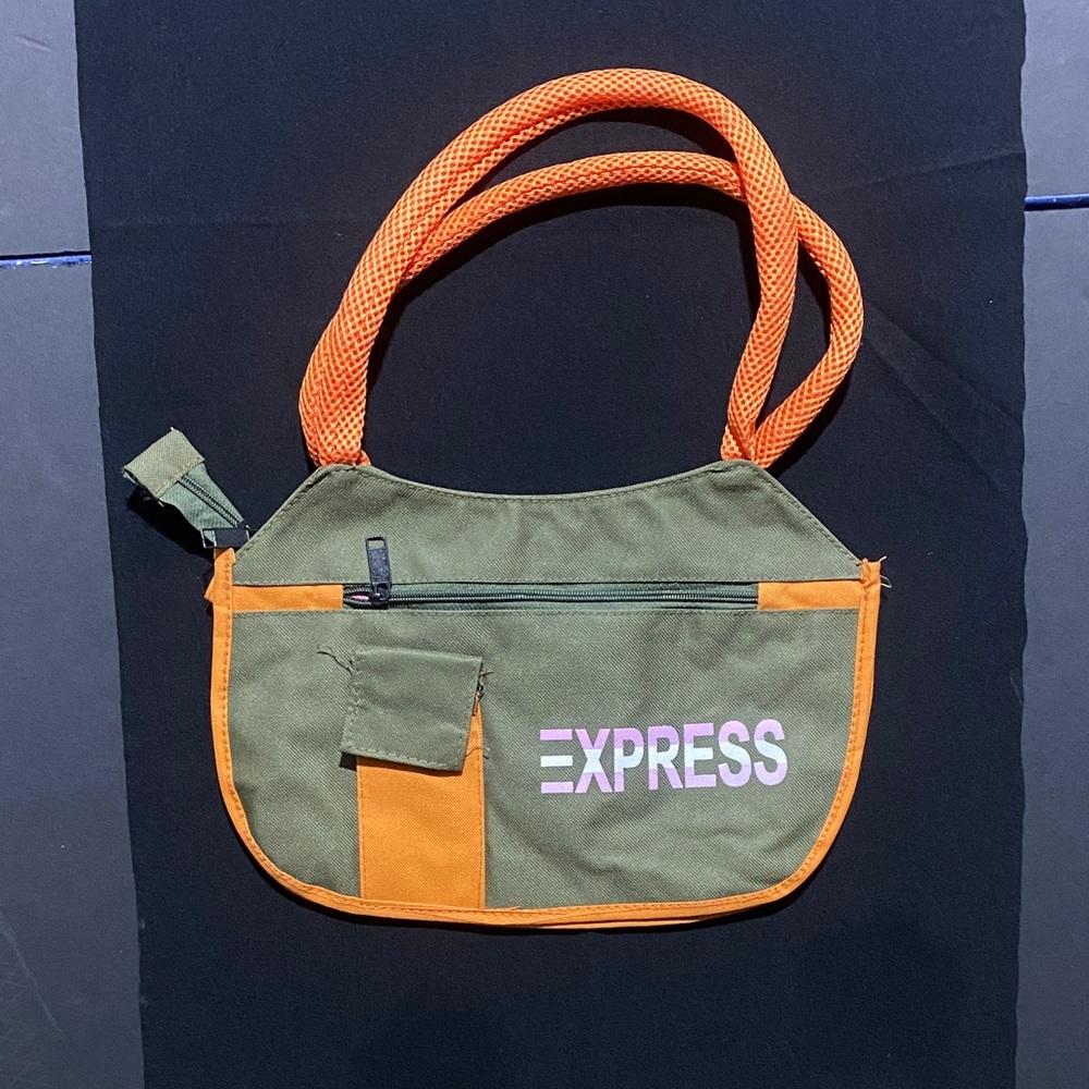 Express Olive and Orange Tote Bag